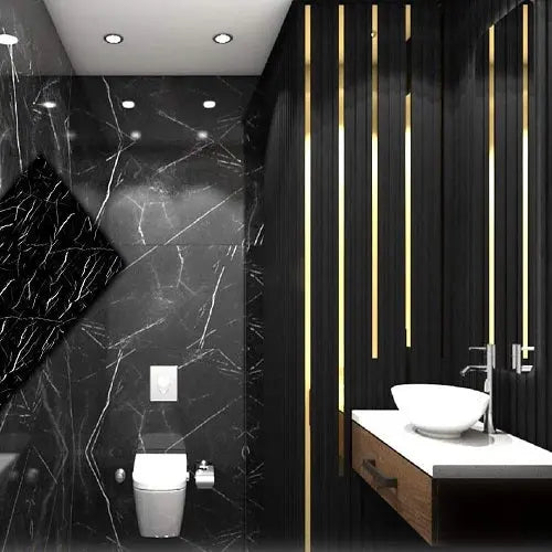 Profil decorativ plat din inox auriu oglinda L:270 cm x l:6 cm x H:0,06 cm dekoluxdesign
