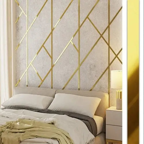 Profil decorativ plat din inox auriu oglinda L:270 cm x l:6 cm x H:0,06 cm dekoluxdesign